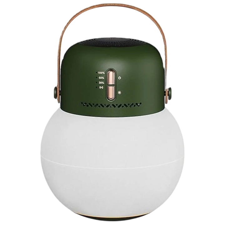 Luz de campismo ao ar livre com Coluna Bluetooth verde