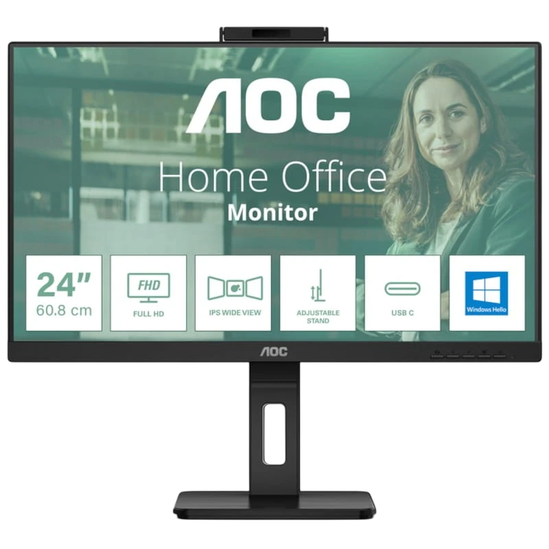 AOC 24P3CW 23.8 FullHD IPS Webcam Preto
