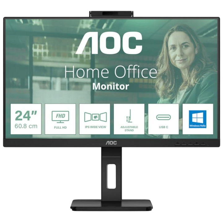 AOC 24P3CW 23.8 FullHD IPS Webcam Preto