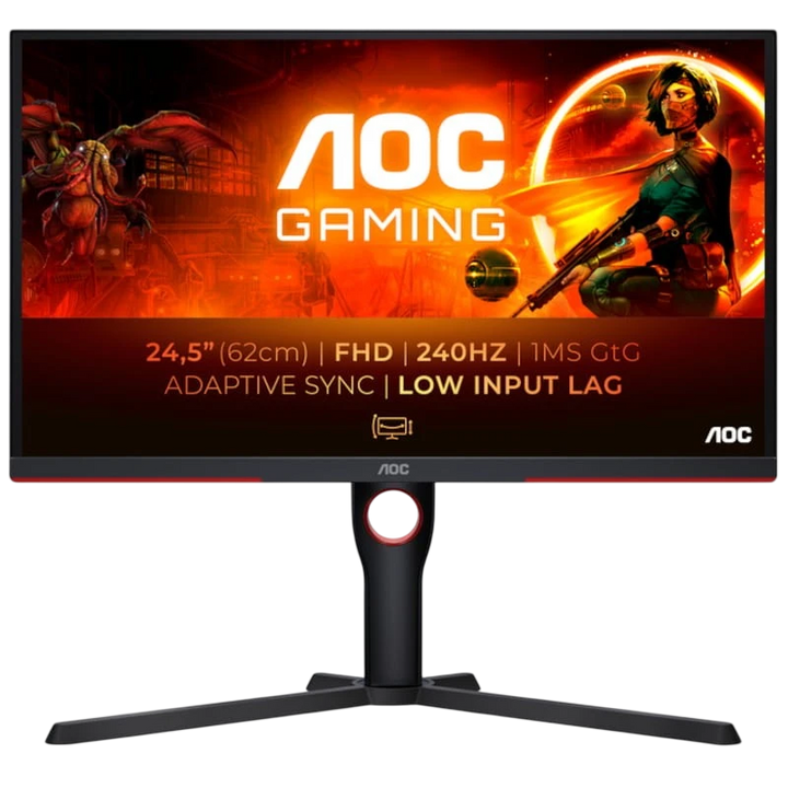AOC G3 25G3ZM/BK 24.5" FullHD VA 240 Hz FreeSync Premium Preto de Computador