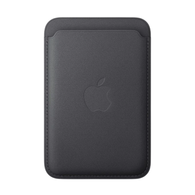 Carteira MagSafe com trançado fino para iPhone, Preto