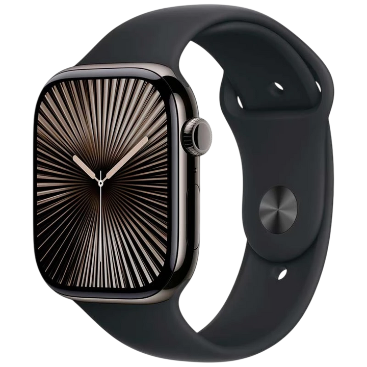 Apple Watch Series 10 GPS + Cellular 46mm Titânio Ardósia com Bracelete Desportiva S/M