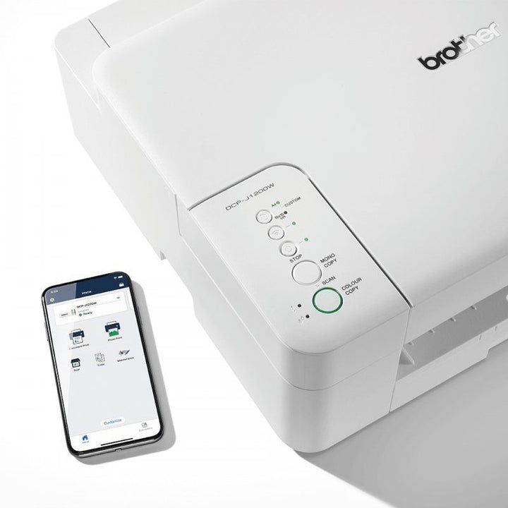 Impressora A4 Multifunções Brother DCP-J1200WE Wi-Fi Branca