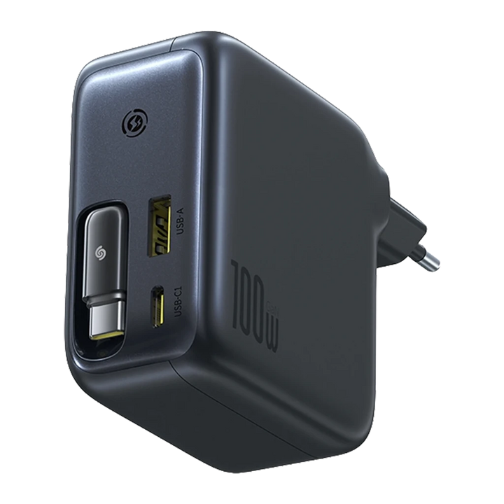 Baseus EnerCore CJ11 USB-C 100 W – Carregador de parede com cabo retrátil
