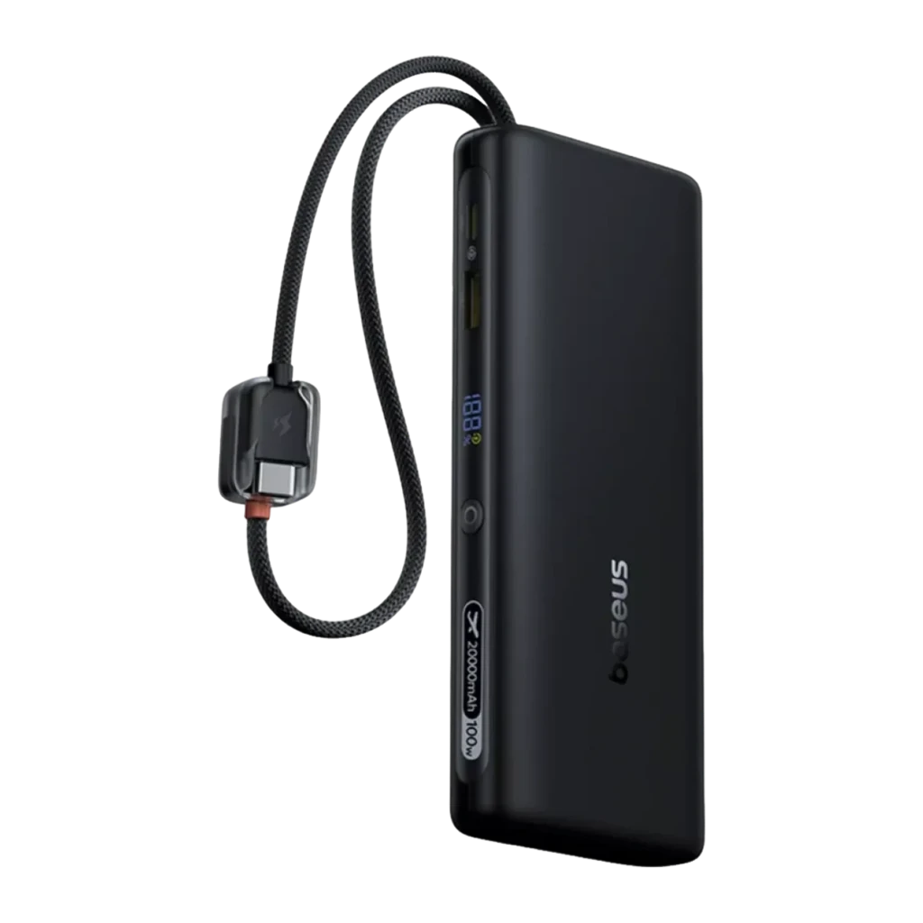 Power Bank Baseus EnerFill FC41 2 Cabos USB-C Integrados 20000mAh