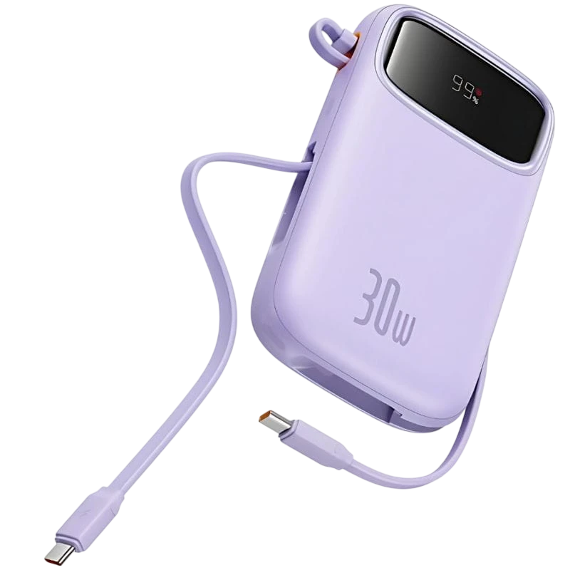 Baseus QPow 2 10000 mAh 30W - Power Bank Roxo