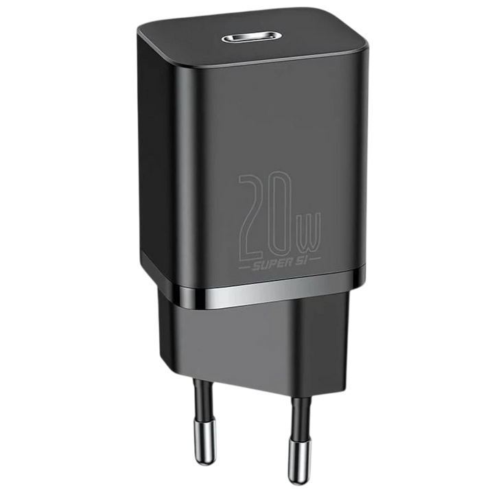 Baseus Super Si Quick Charger 1C 20W Preto - Carregador de parede