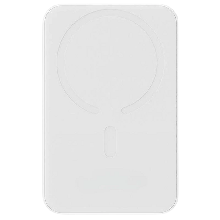 Power Bank Mini 5000mAh Baseus Compatível com MagSafe Branco - Carregamento Rápido 20W e Cabo Tipo C Incluído