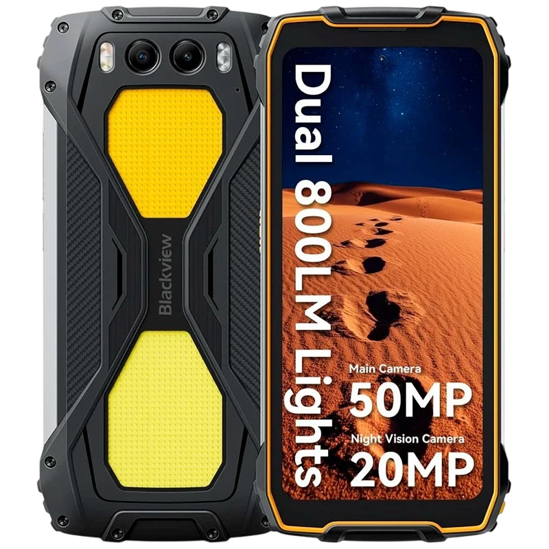 Blackview BV7300 6GB/256GB Laranja - Telemóvel robusto com luz de campismo