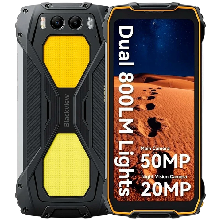 Blackview BV7300 6GB/256GB Laranja - Telemóvel robusto com luz de campismo