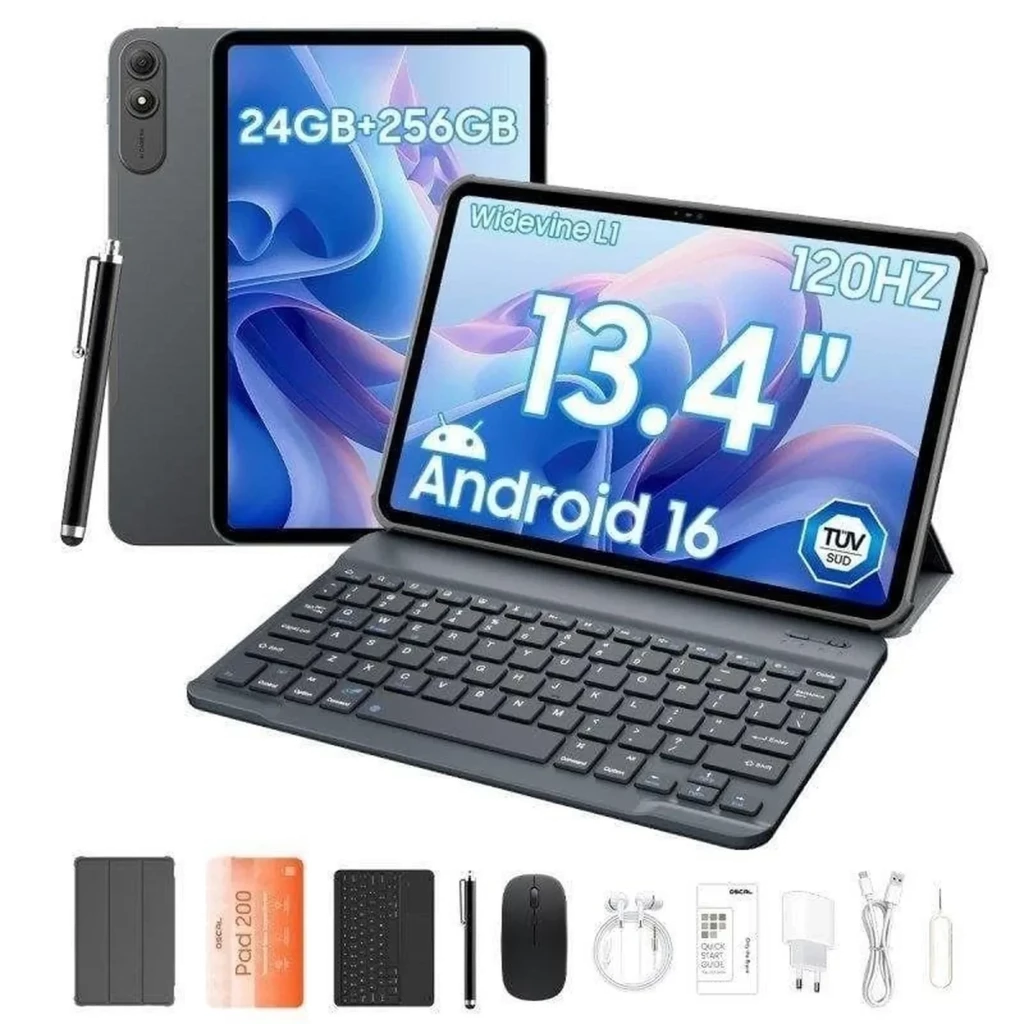 Blackview Oscal Pad 200 256 GB Cinza Câmara de 16 MP 6 GB de RAM Versão Set