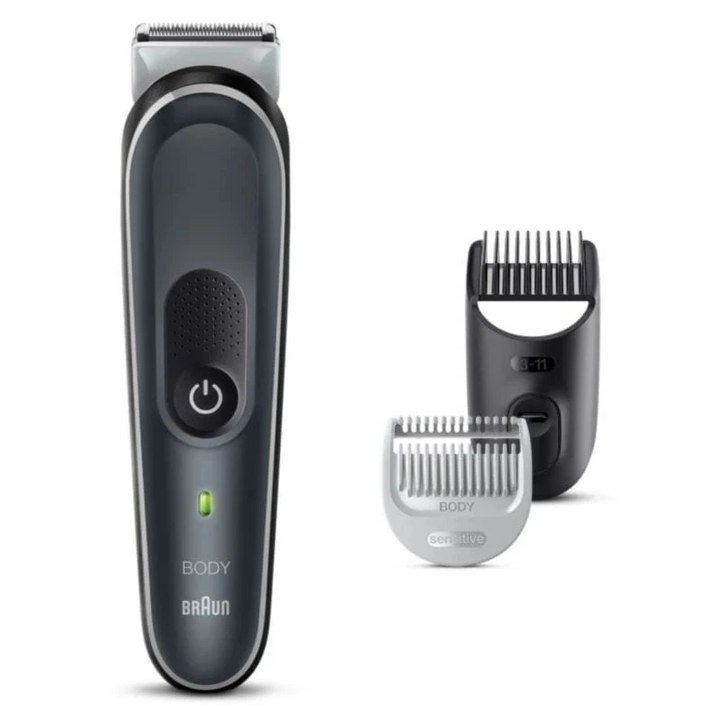 Máquina de Barbear Corporal Braun BodyGroomer 5 BG5340 3 em 1 Preto/Prata