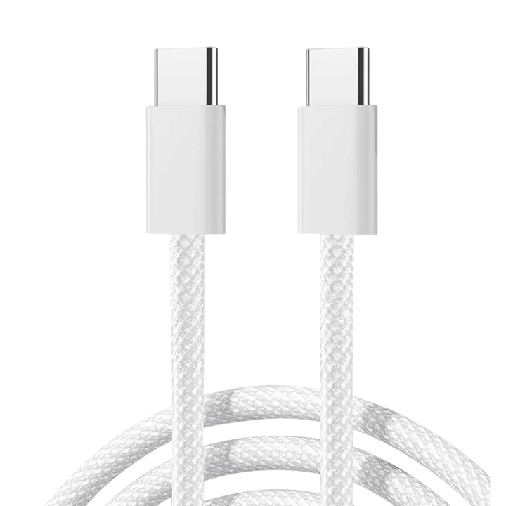Joyroom Cabo trançado Ben Series 60 W USB‑C para USB‑C 1 m (Branco)