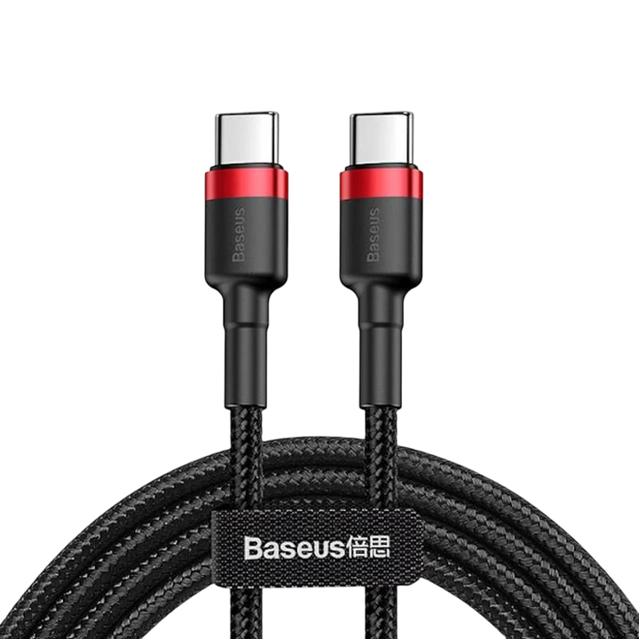 Cabo Baseus USB tipo C para USB tipo C 60W 1M