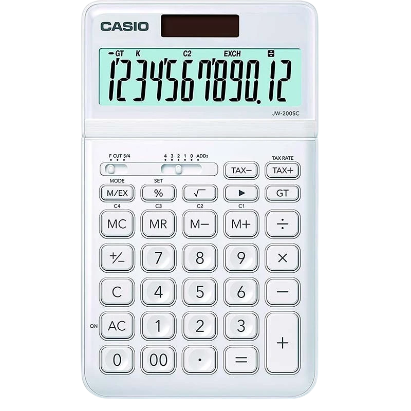 Calculadora de mesa Casio Stylish JW-200SC Iberia Branco