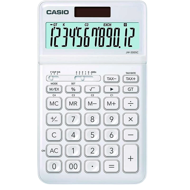 Calculadora de mesa Casio Stylish JW-200SC Iberia Branco