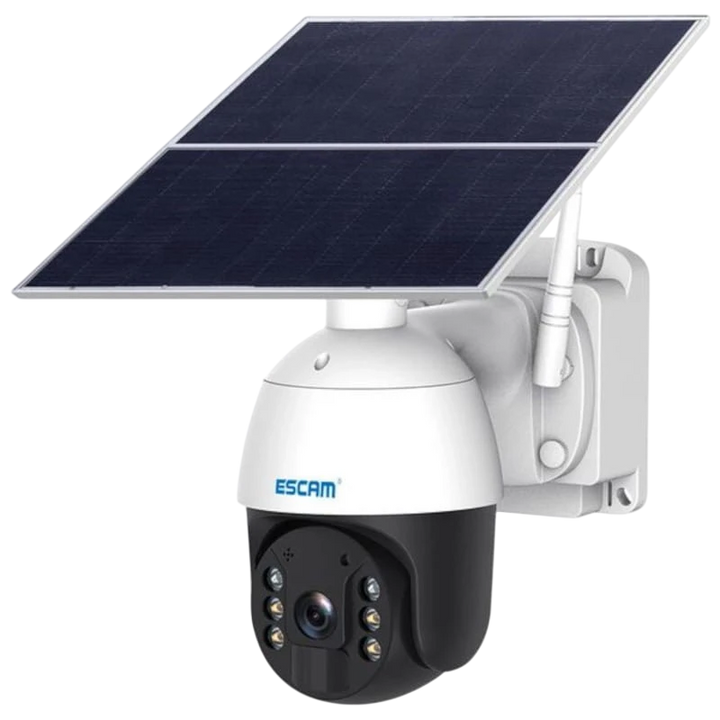 Câmera de segurança IP Escam QF724 Solar 4G/LTE 24 horas de gravação Branco