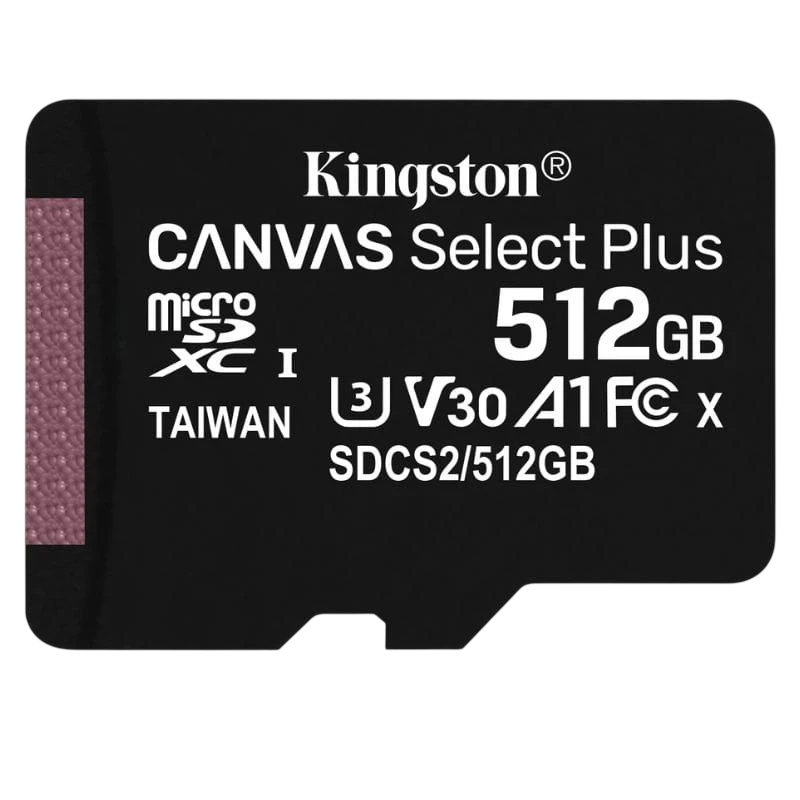 Kingston Canvas Select Plus 512 GB Classe 10 UHS-I U3 V30 Preto