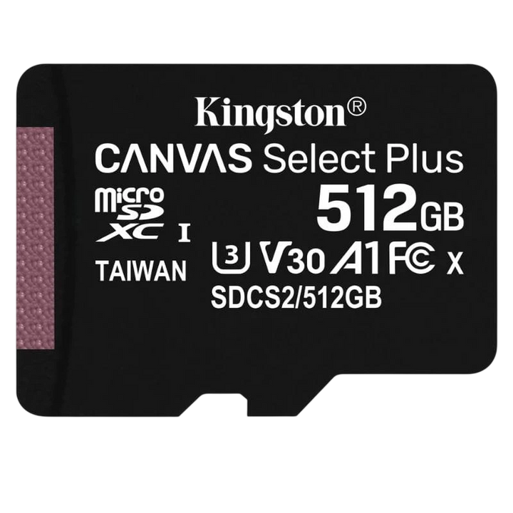 Kingston Canvas Select Plus 512 GB Classe 10 UHS-I U3 V30 Preto