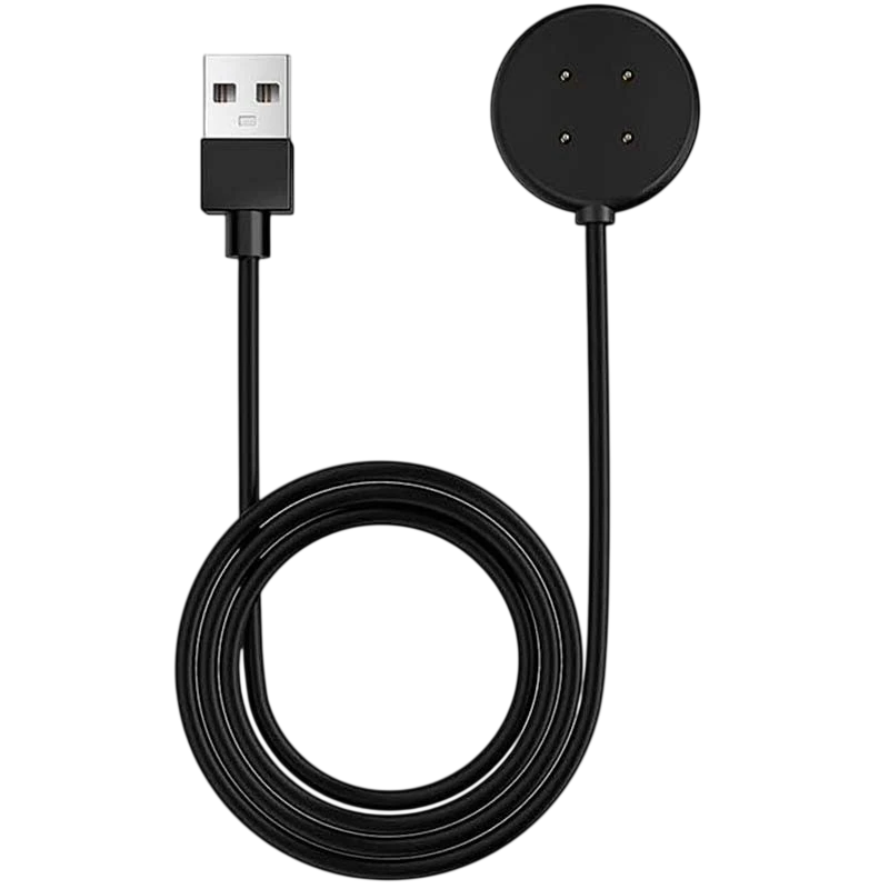 Carregador para Google Pixel Watch 3 / Pixel Watch 2 / Fitbit Versa 4 / Versa 3 Preto USB-A Compatível