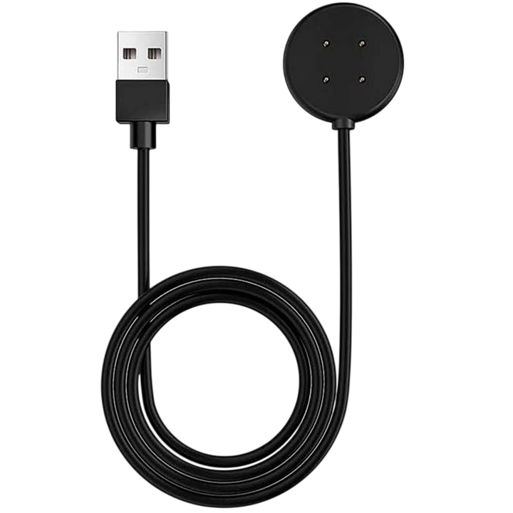 Carregador para Google Pixel Watch 3 / Pixel Watch 2 / Fitbit Versa 4 / Versa 3 Preto USB-A Compatível