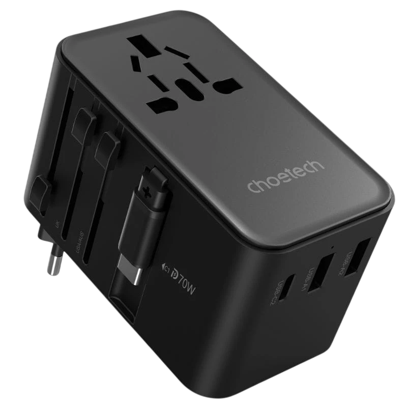 Adaptador de viagem Choetech 70 W com cabo USB-C