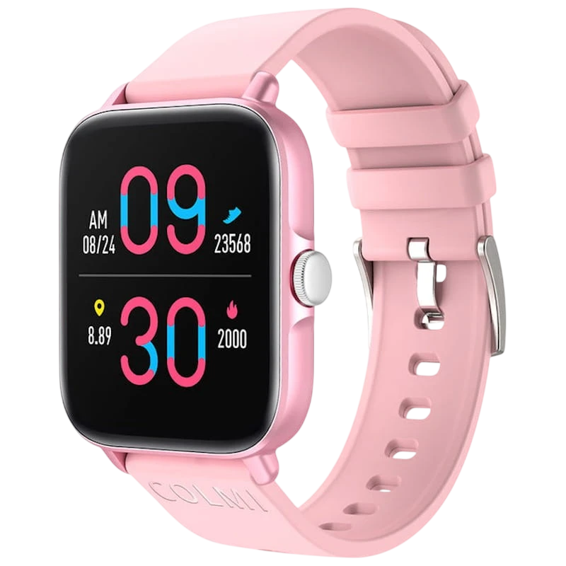 Colmi P28 Plus Rosa Pulseira de Silicone Rosa - Relógio inteligente