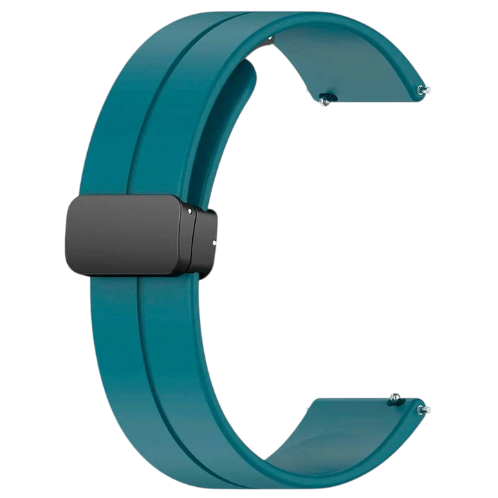 Pulseira Universal Fecho Magnético 22mm Azul para Smartwatch Xiaomi/Amazfit/Samsung/Huawei/Realme/Ticwatch