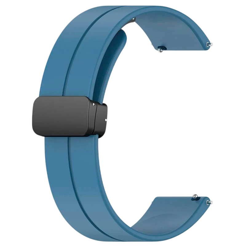 Pulseira Universal Fecho Magnético 22mm Azul Marinho para Smartwatch Xiaomi/Amazfit/Samsung/Huawei/Realme/Ticwatch
