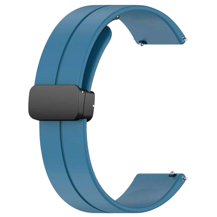 Pulseira Universal Fecho Magnético 22mm Azul Marinho para Smartwatch Xiaomi/Amazfit/Samsung/Huawei/Realme/Ticwatch