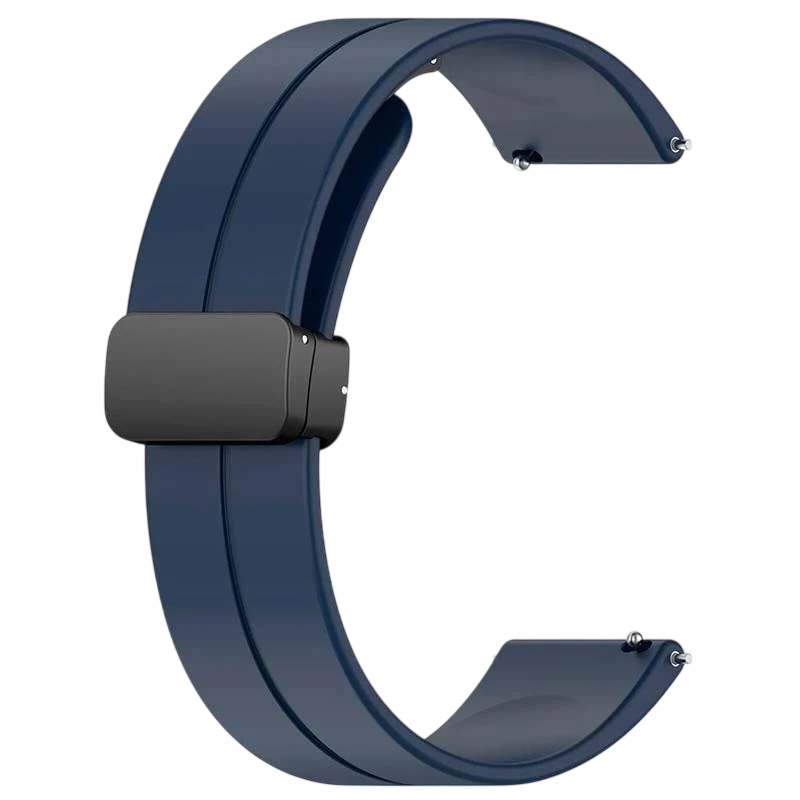 Pulseira Universal Fecho Magnético 22mm Azul Escuro para Smartwatch Xiaomi/Amazfit/Samsung/Huawei/Realme/Ticwatch