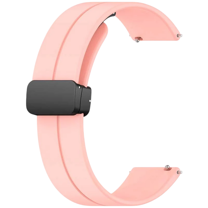 Pulseira Universal Fecho Magnético 22mm Rosa para Smartwatch Xiaomi/Amazfit/Samsung/Huawei/Realme/Ticwatch