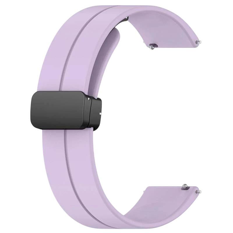 Pulseira Universal Fecho Magnético 22mm Roxo para Smartwatch Xiaomi/Amazfit/Samsung/Huawei/Realme/Ticwatch