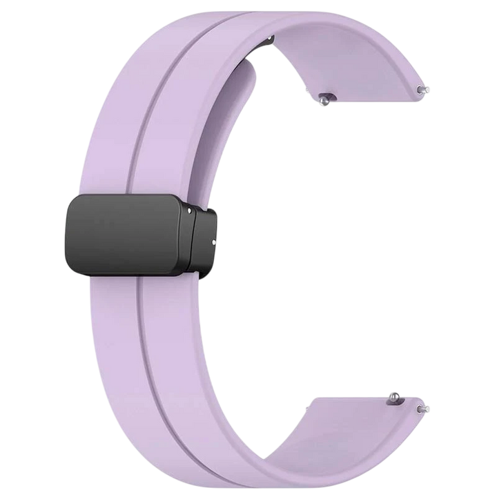 Pulseira Universal Fecho Magnético 22mm Roxo para Smartwatch Xiaomi/Amazfit/Samsung/Huawei/Realme/Ticwatch