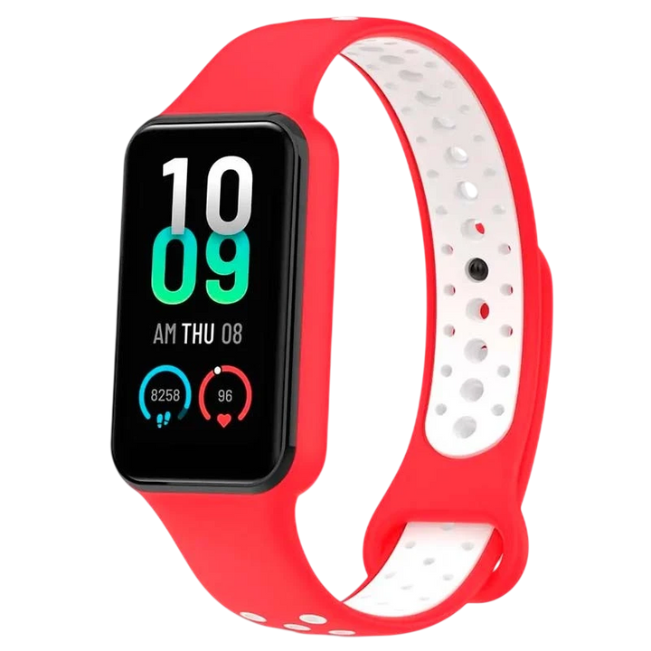 Pulseira Xiaomi Mi Smart Band 8 Active / Redmi Smart Band 2 Dual Color Vermelho+Branco
