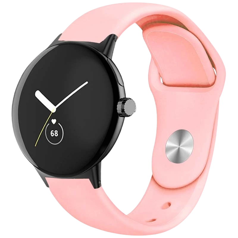 Pulseira Universal Elegance Silicone 20mm Salmão para Smartwatch Xiaomi/Amazfit/Samsung/Huawei/Realme/Ticwatch