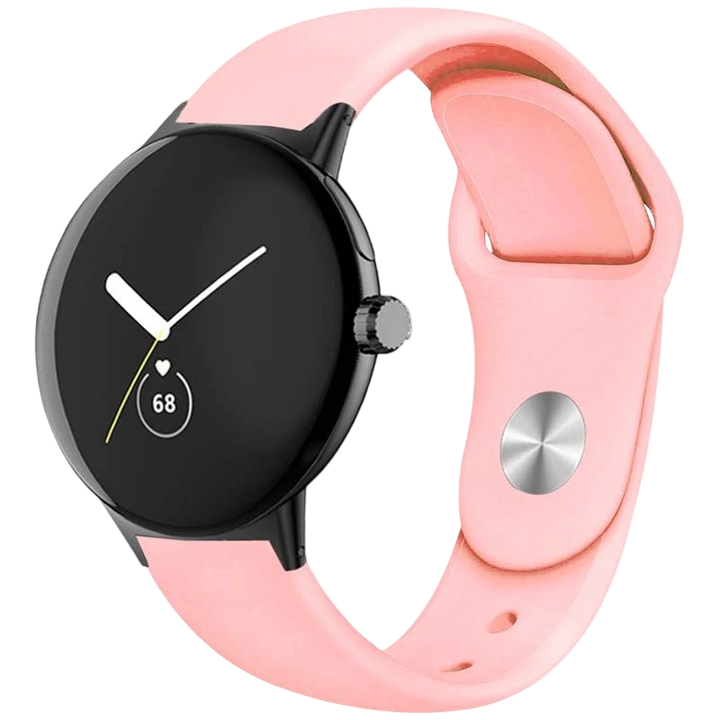 Pulseira Universal Elegance Silicone 20mm Salmão para Smartwatch Xiaomi/Amazfit/Samsung/Huawei/Realme/Ticwatch