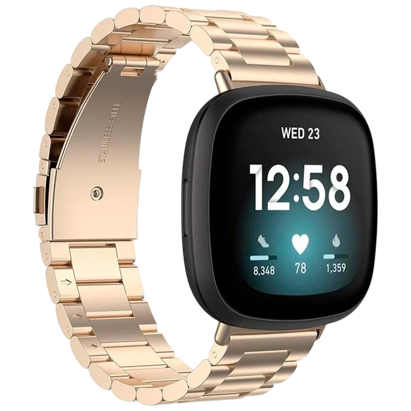Pulseira Metal Elos Fitbit Versa 3 / Versa 4 Champanhe