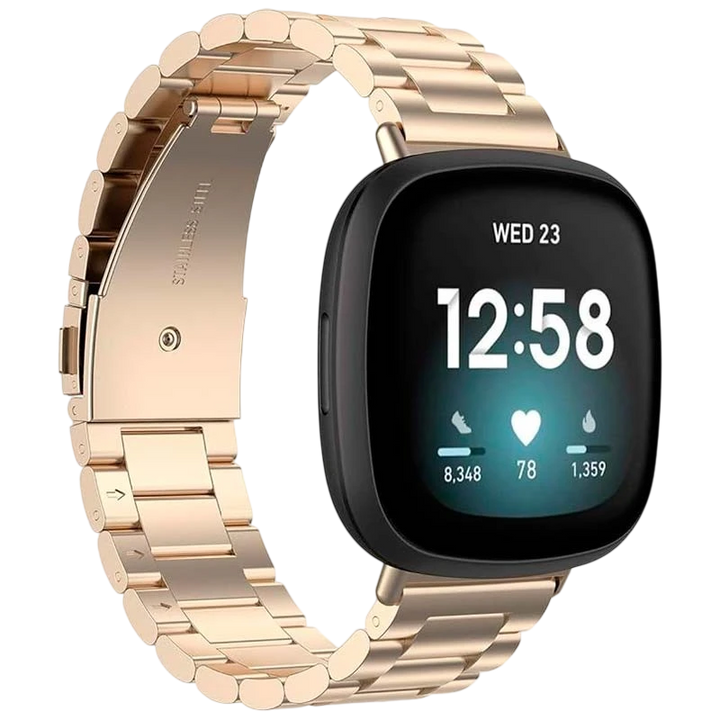 Pulseira Metal Elos Fitbit Versa 3 / Versa 4 Champanhe