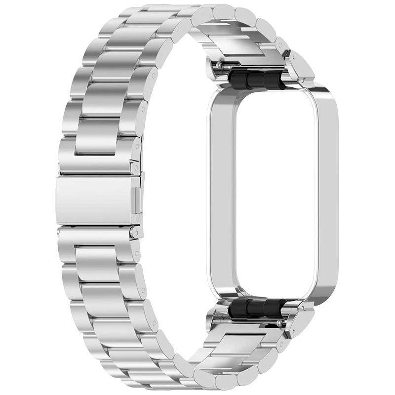 Pulseira Metal Elos Xiaomi Mi Smart Band 9 Active / Redmi Smart Band 3 Prateado