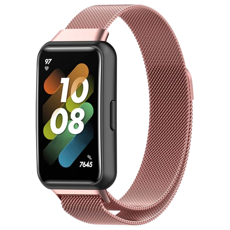 Pulseira Huawei Band 7 Milanesa Magnética Rosa