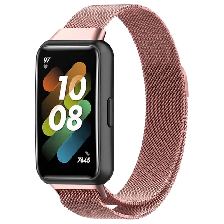 Pulseira Huawei Band 7 Milanesa Magnética Rosa