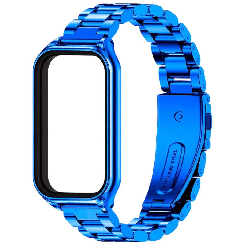 Pulseira Metal Elos Xiaomi Mi Smart Band 8 Active / Redmi Smart Band 2 Azul