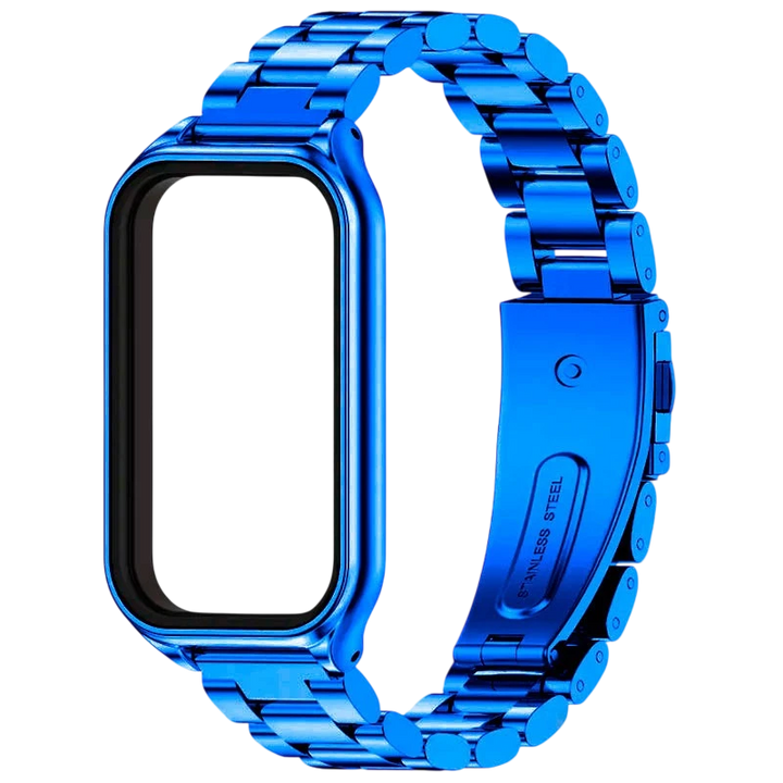 Pulseira Metal Elos Xiaomi Mi Smart Band 8 Active / Redmi Smart Band 2 Azul