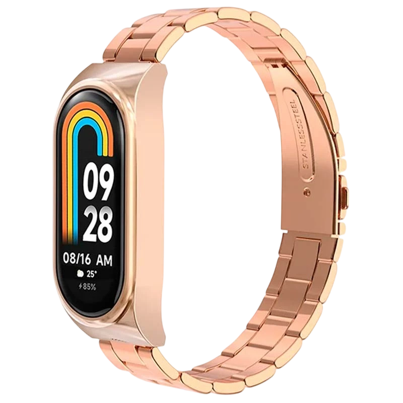 Pulseira Metal Elos Xiaomi Mi Smart Band 9 / Mi Smart Band 8 Dourado