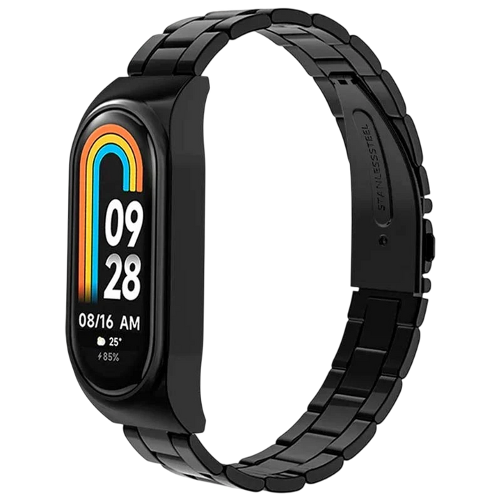 Pulseira Metal Elos Xiaomi Mi Smart Band 9 / Mi Smart Band 8 Preto