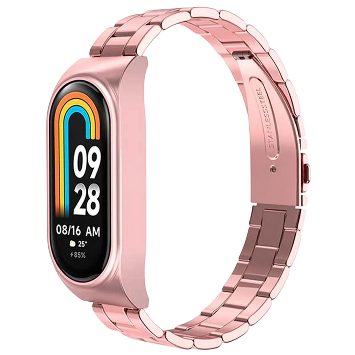 Pulseira Metal Elos Xiaomi Mi Smart Band 9 / Mi Smart Band 8 Rosa