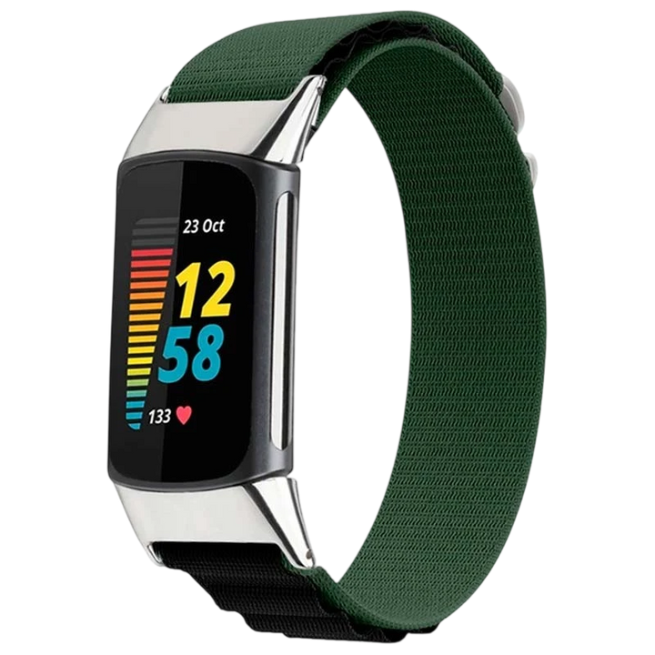 Pulseira Fitbit Charge 5 / Charge 6 Nylon Verde