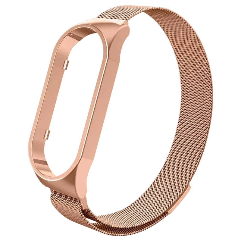 Pulseira Xiaomi Smart Band 7 Milanesa Magnética Dourado Rosa