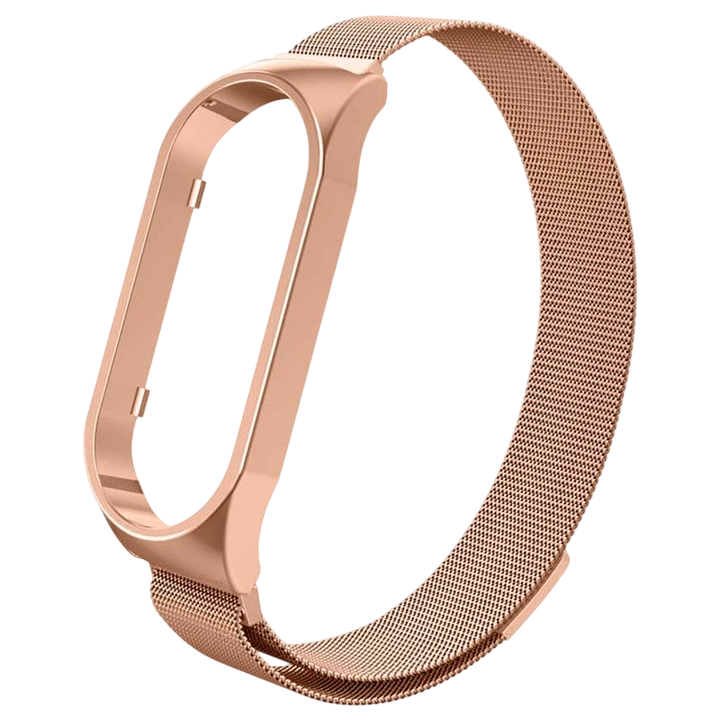 Pulseira Xiaomi Smart Band 7 Milanesa Magnética Dourado Rosa